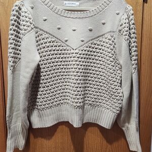 Lucky Brand Cream Knit Sweater